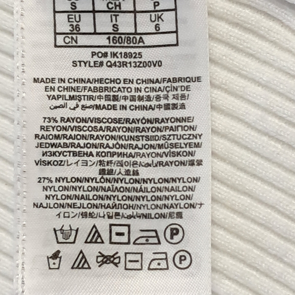 Guess White Zip-Up Sweater - Picture 8 of 10